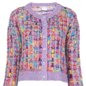Alice and Olivia Devona Rainbow Plaid Cardigan 🌈